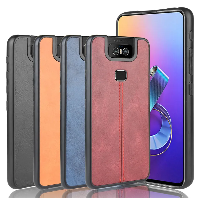 Для Asus Zenfone 6 ZS 630KL Чехол класса люкс из искусственной кожи Твердый переплет чехол
