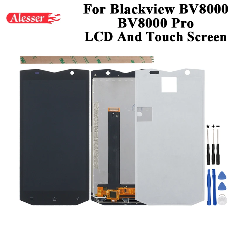 Alesser 1920x1080 IPS For Blackview BV8000 Pro LCD Display+Touch Screen With Frame 5.0 Inch Tools | Мобильные телефоны и