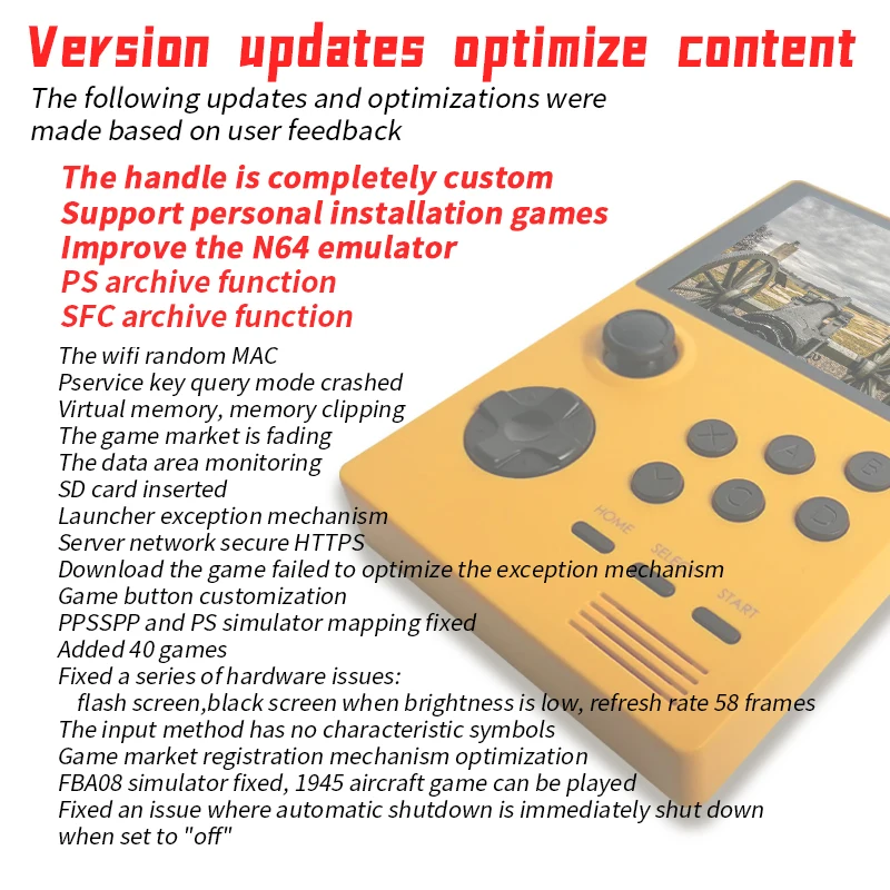 POWKIDDY A19 Pandora's Box Android supretro handheld game console IPS screen built-in 3000+games 30 3D new games WiFi download