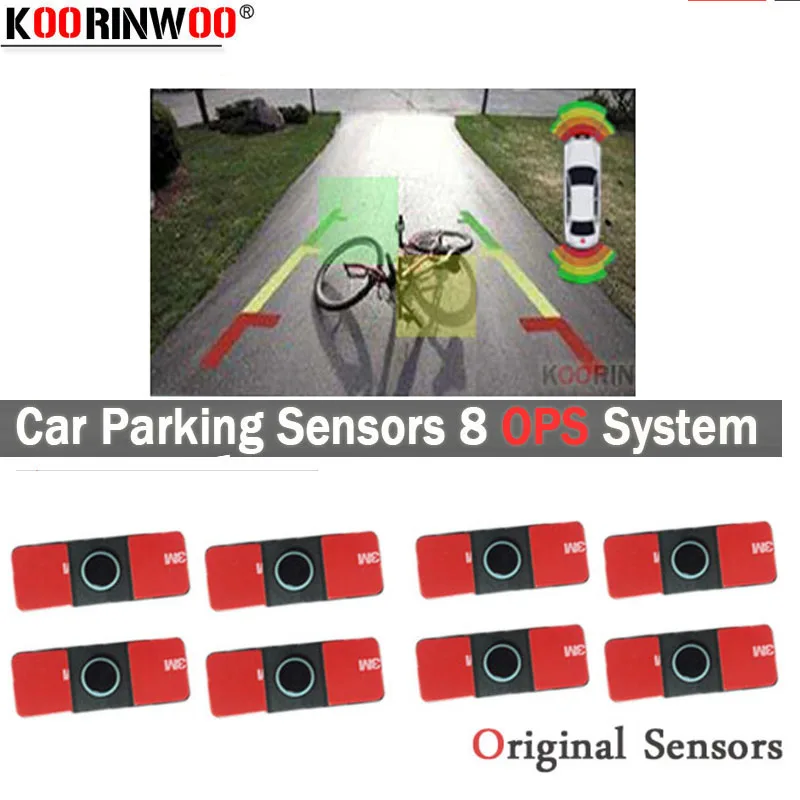 Koorinwoo Universal Parktronics OPS Video System Front + Back Car Parking Sensors 8 Alarm Probe Buzzer Rearview RCA For Car DVD Koorinwoo Universal Parktronics OPS Video System Front + Back Car Parking Sensors 8 Alarm Probe Buzzer Rearview RCA For Car DVD