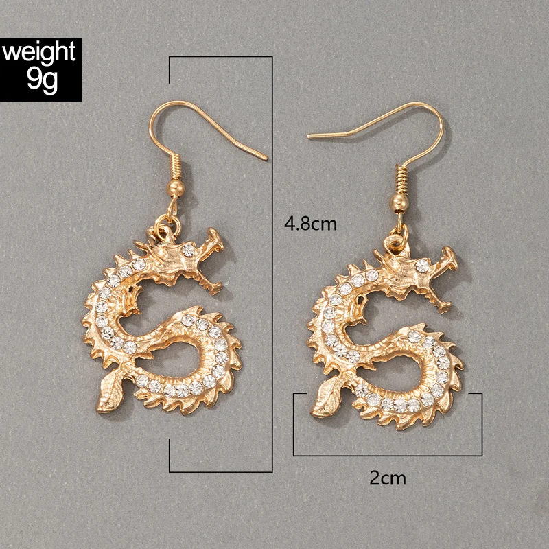 docona Bohemia Snake Animal Drop Dangle Earrings for Women Luxury Geometry Crystal Metal 2021 Female Party Gold Jewelry серьги
