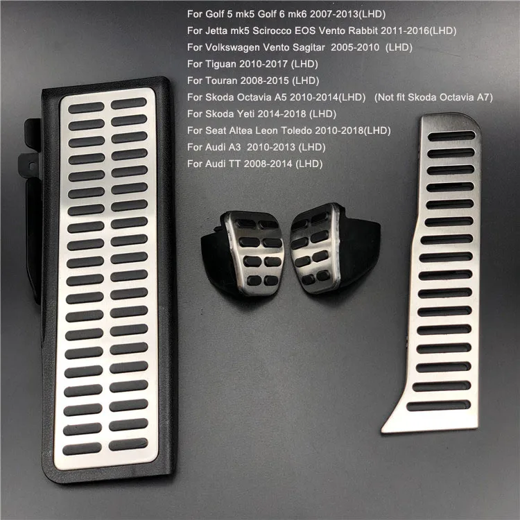 Педаль для ног Passat CC B6 B7L Golf 5 6/Jetta MK5 MK6/Scirocco EOS/Touran/Touareg/Tiguan/Octavia Yeti SUPERB LHD - Название цвета: MT 4pcs style 3