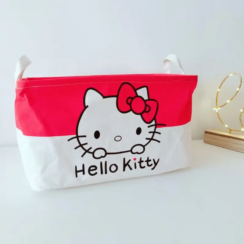 Мультфильм hello kitty My Melody Cinnamoroll Pom pomparin девушки косметическая коробка макияж вакуумные пакеты для одежды игрушка складная корзина для хранения в багажнике