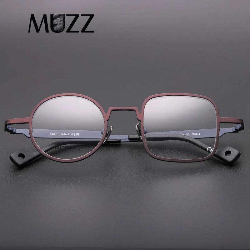 Montura óptica de titanio puro para hombre, gafas asimétricas con montura Stark, gafas para miopía de diseño Redondo y cuadrado, nuevas|De los hombres gafas de Marcos| - AliExpress