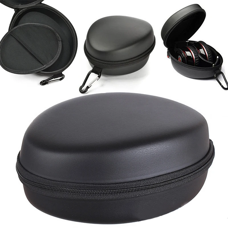 

1pc Earphone Case Black Headset Storage New Protection Carrying Hard Case Bag Storage For Earphone 19x14x8cm