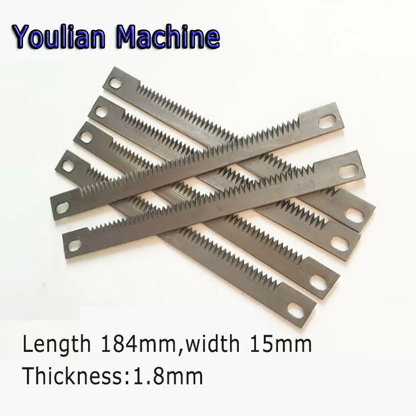 1 шт. пакетик упаковочная машина поперечное уплотнение резак 185mmX15mmX1.0mm Размер |