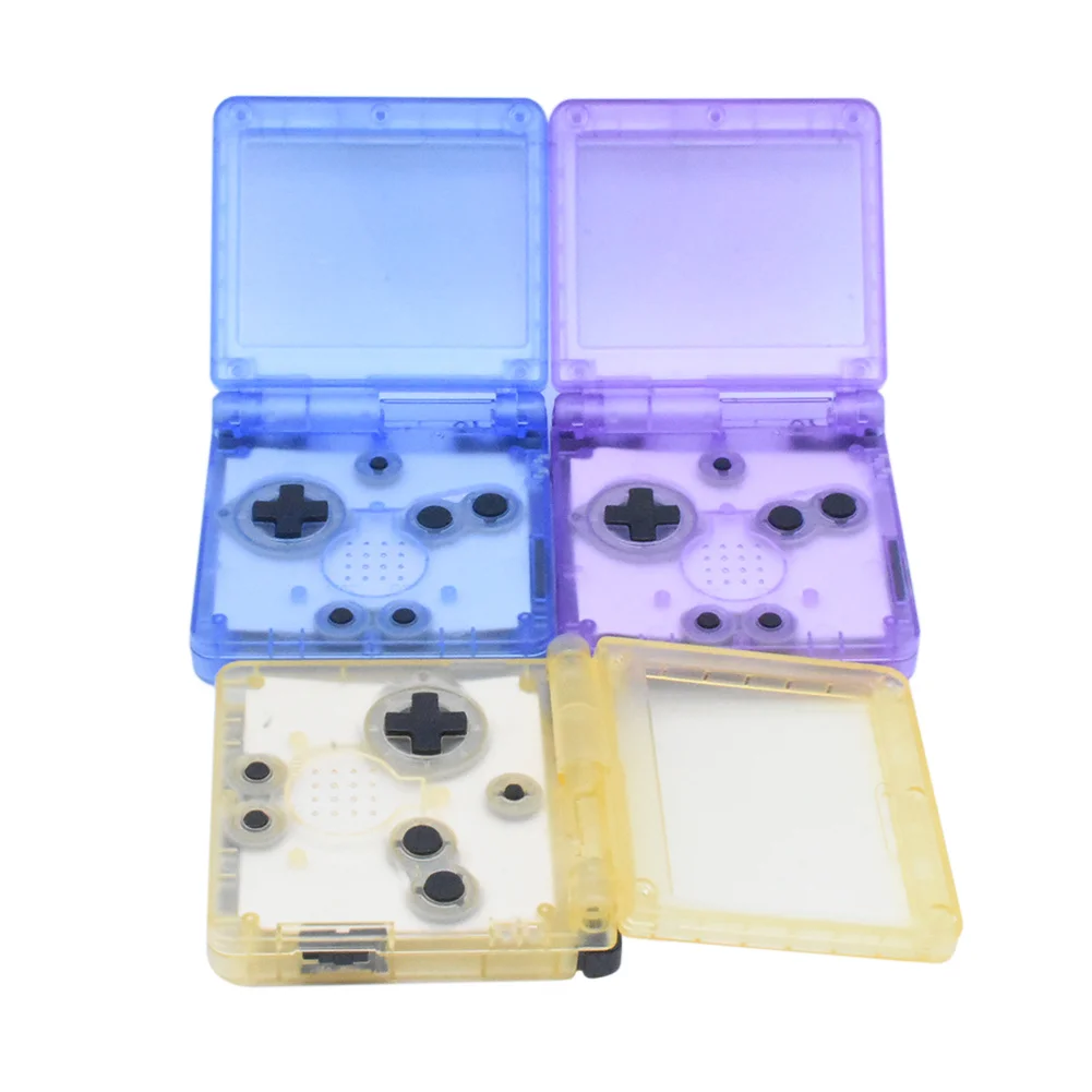 

Replacement Housing Shell Case Repair Parts Set Transparent Clear Yellow/Purple/Blue for Gameboy Advance SP GBA SP Console