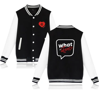 

TWICE Harajuku Baseball Jackets Women/Men Long baseball uniform Korean loose tops ins tide jacket Casual Streetwear Clothes