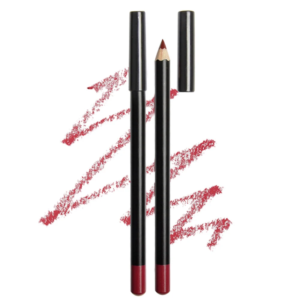 Private Label 12 Colors Matte brown Lip Liner Best Waterproof Lipstick Pen Pencil Wholesale Custom No Brand