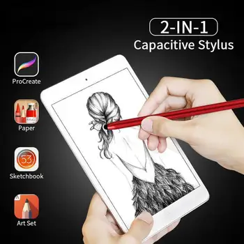 

EastVita 2 in 1 Stylus Pen Capacitive Screen Touch Pencil Drawing Pen for Tablet Android Smartphone r30