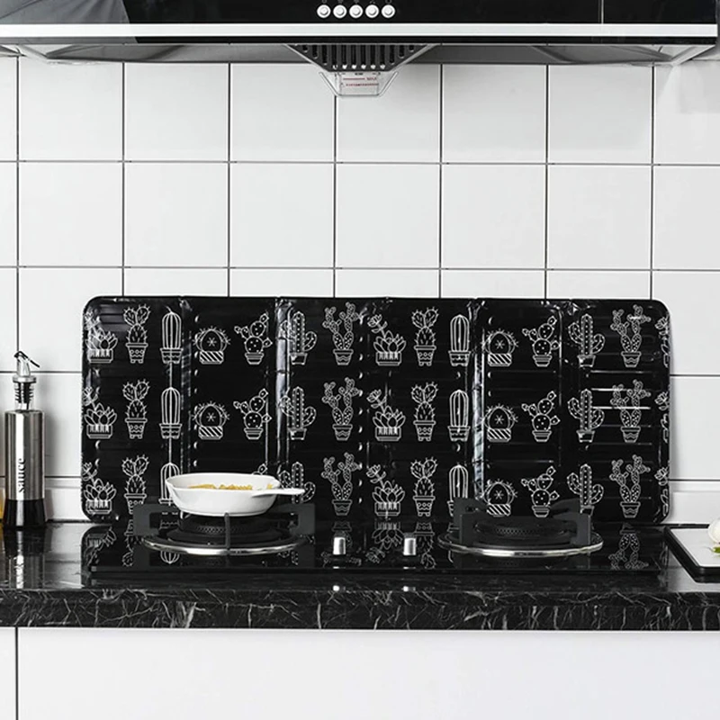 1~10PCS Aluminum Foldable Heat-resistant Gas Stove Baffle Plate Board Kitchen Frying Pan Oil Splash-proof Protection Screen Part