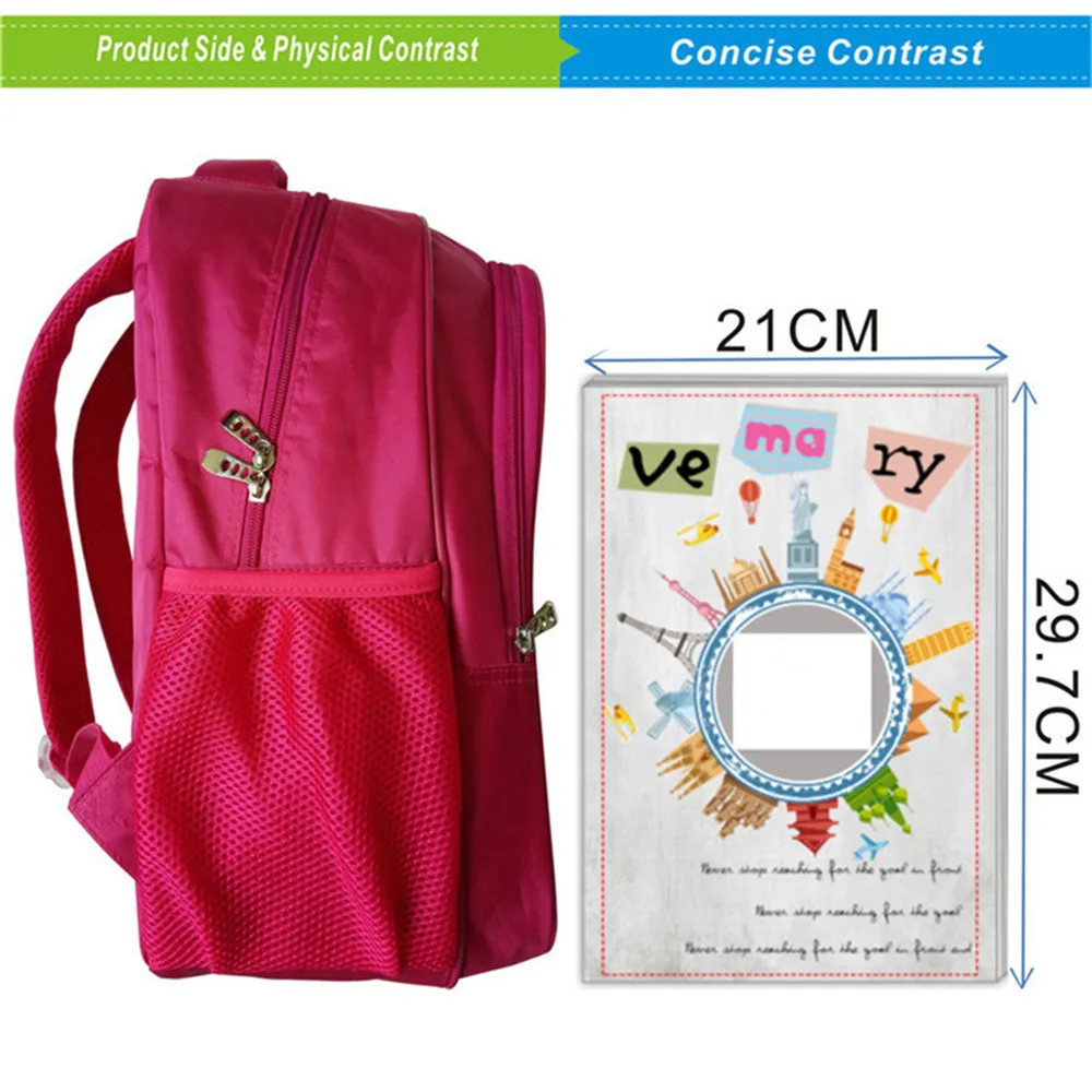 Customize Your Logo Name Image Toddlers Backpack Baby Kindergarten BackpackCartoon Children School Bags Kids Gift Bags 16 Inch