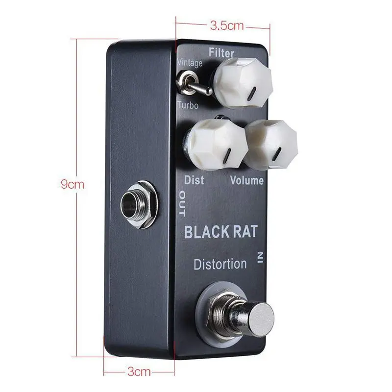 ABUO-Mosky черная крыса искажения мини-гитары педаль эффектов
