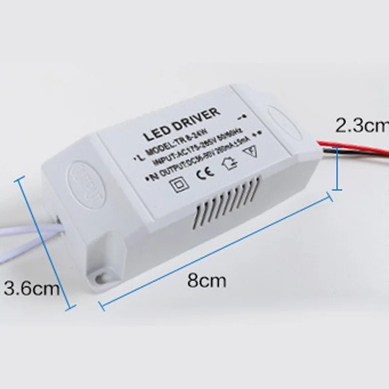 Электронный трансформатор 8-50W AC 220V To 12V светодиодный белый источник питания