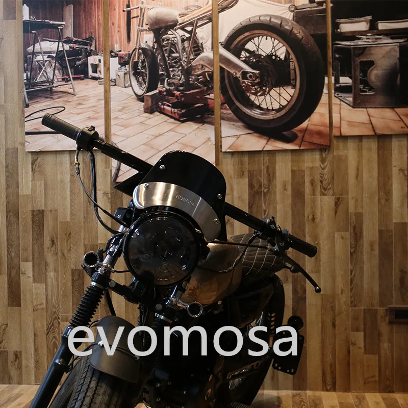 5-7 дюймов мотоцикл ретро Кафе Racer фара лобовое стекло инструмент козырек подходит для Honda Yamaha XJR 1300 Suzuki GSX 1400 Королевский