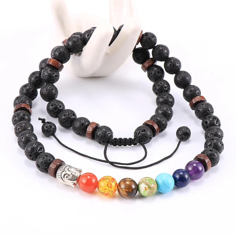 Unisex Men Women Yoga Chakra Necklace 8MM 52PCS Natural Stone Beads Short Necklaces Choker Buddhist Rosary Tibetan Jewelry - Image 3