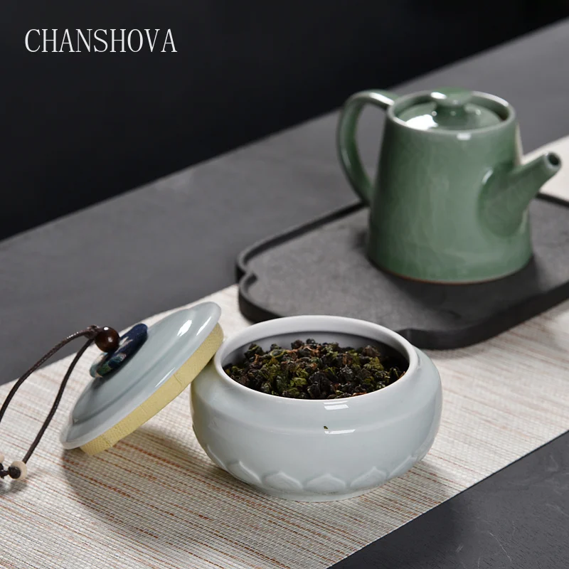 CHANSHOVA керамическая чайная коробка, чайная коробка, уплотнение, резервуар для хранения чая, чайный горшок, чайный набор кунг-фу, керамические банки с крышками, коробка для хранения чая