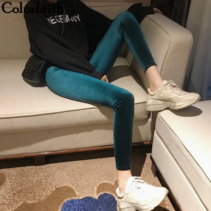 

Colorfaith New 2019 Autumn Winter Women Pants Minimalist Skinny Pencil Slim High Waist Korean Style Ankle-Length Pants P5791