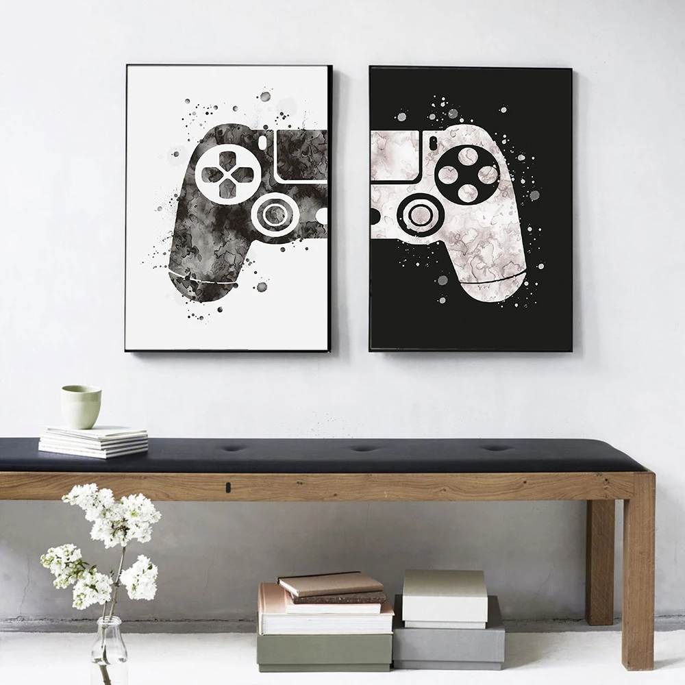 Watercolor-Boys-Game-Poster-Print-Gamepad-Illustration-Game-Wall-Art-Picture-Joystick-Canvas-Painting-for-Kids (1)