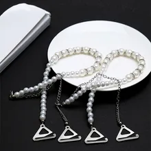 Топ имитация жемчуга невидимые бретели бюстгальтера платье Искусственный бюстгальтер ремни одно украшение из кристаллов секс цепь для невесты, свадьбы, выпускного