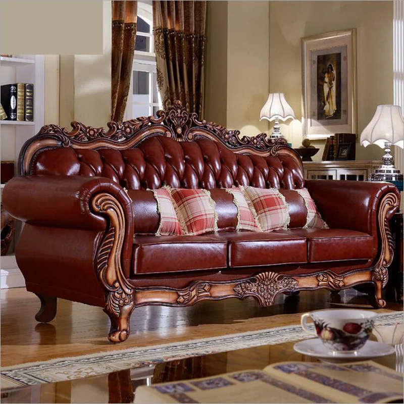 

living room modern leather sofa European sectional sofa 1058