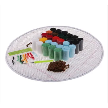 

3D Rug Carpet Yarn Pillowcase Cross Kit Embroidery Sewing Kit Printing Pad