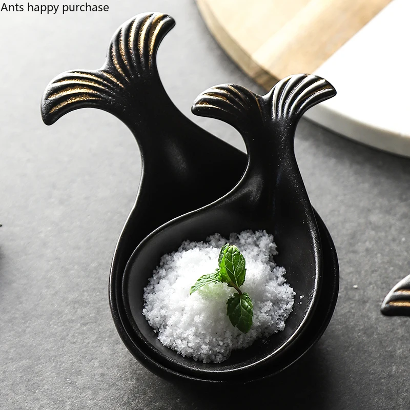 Sauce Dish Snack Vinegar Soy Sauce Dish Whale Dish Ceramics Household Dessert Plate Restaurant Gravy Boats Condimentos Conteiner