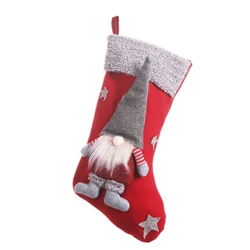 

New-Faceless Doll Christmas Sockholder Holder with 3D Pygmy Doll Christmas Tree Hang Pendant Fireplace Decoration Holiday Decora