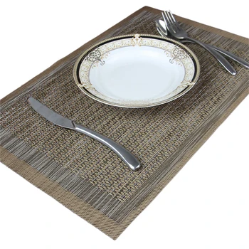 

4Pcs/set Dinner Placemat Pvc Dining Table Mat Teslin 45*30CM Coasters Waterproof Table Decor Cloth Slip-Resistant Pad