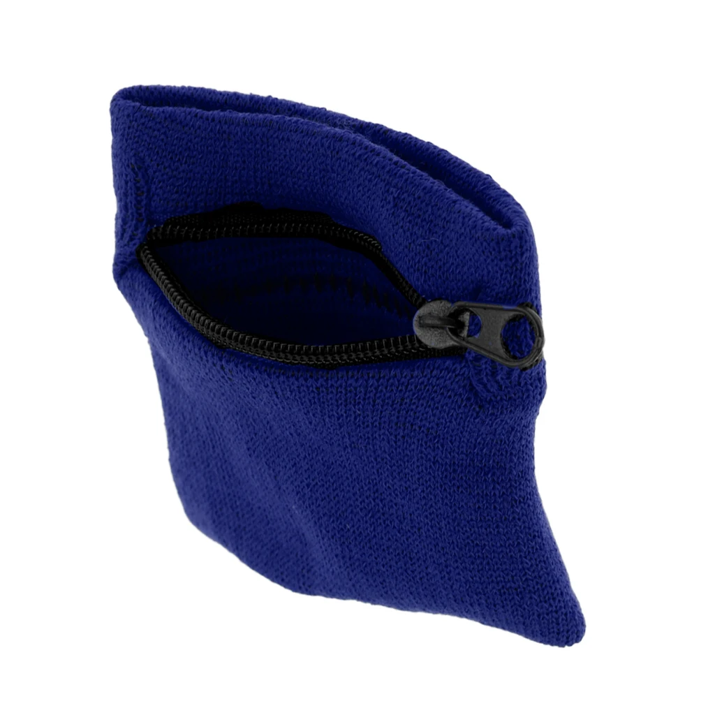 2Pcs / Pack Sports Wristbands With Zipper Wrist Wallet Sweatband Key Coin Money Pocket For Cycling Gym Running Fitness