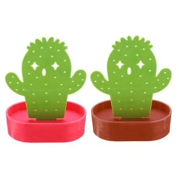 

Necklace Earring Holder Jewelry Organizer Storage Rack ABS Cactus Shape Jewelry Display Stand Jewelry Box Coffee/Pink