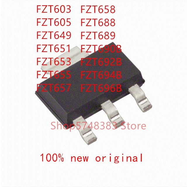 10 шт./лот оригинальный FZT603 FZT605 FZT649 FZT651 FZT653 FZT655 FZT657 FZT658 FZT688 FZT689 FZT690 FZT692 FZT694 FZT696 SOT-223 |