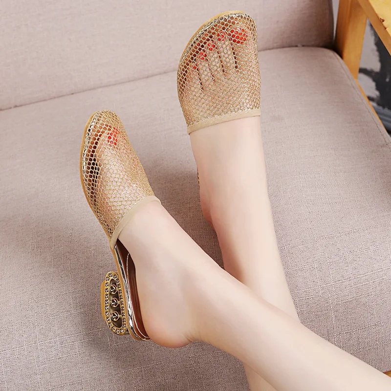 

Ladies summer shoes women sexy golden sandals female breathable shoes wedges concise sandals woman