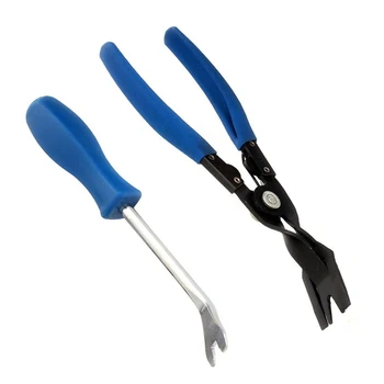 

Durable 2pcs Car Door Panel Trim Clip Removal Pliers Car Upholstery Tool Car Clips Car Door Upholstery Hand Tools