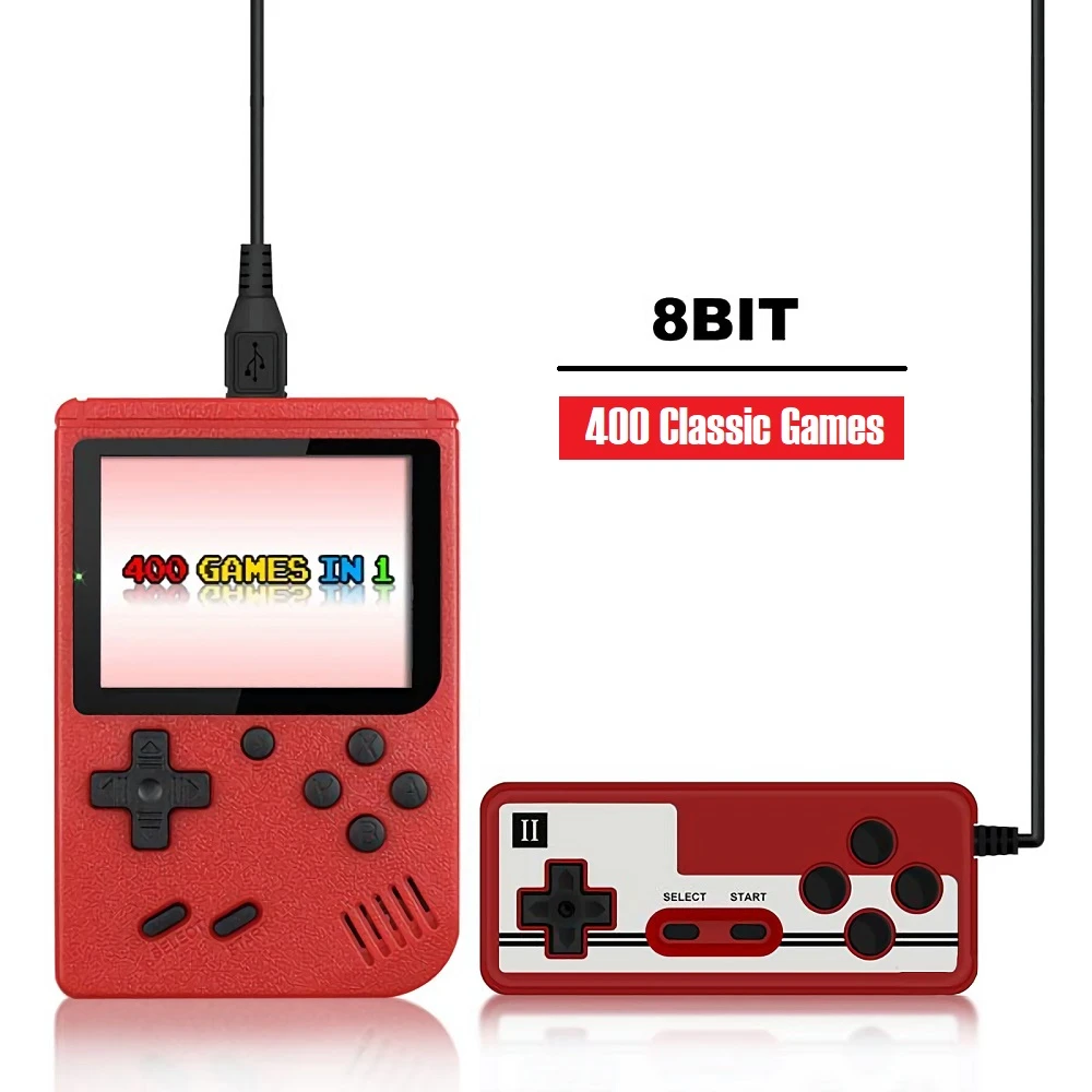 2021 3.0 Inch Retro Portable Mini Handheld Video Game Console 8-Bit Color LCD Kids Player Built-in 400 Games For Christmas Gift