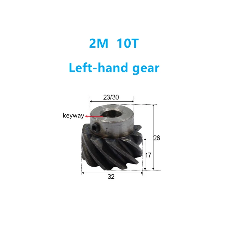 Left-hand Helical Gear 45 Degrees 2M 10 Teeth Inner Hole 10/12/14/15mm With Keyway 4/5mm Can Replace Bevel CNC Accessories | Обустройство