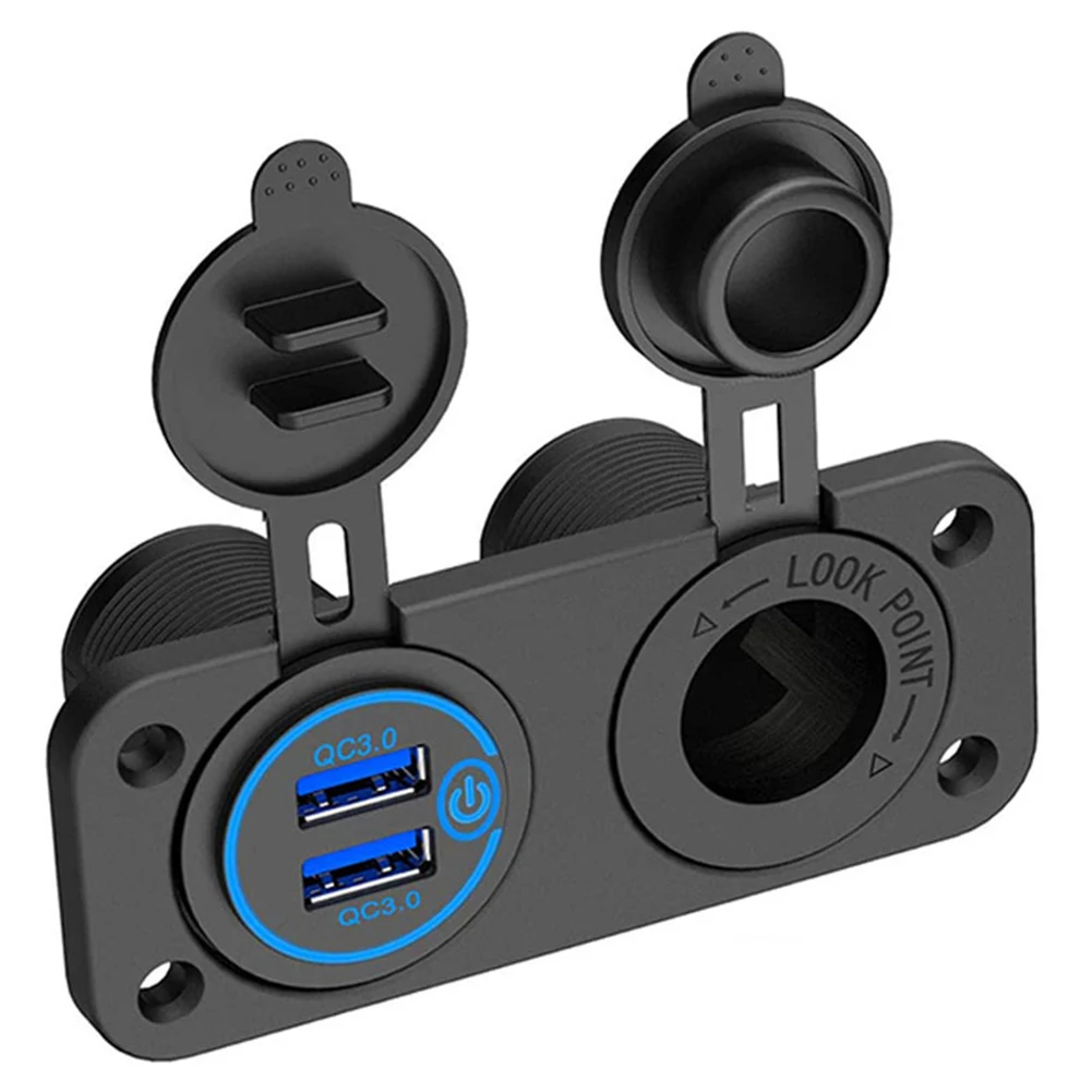 12V 24V 200W двойной USB сплиттер адаптер Автомобильное зарядное устройство