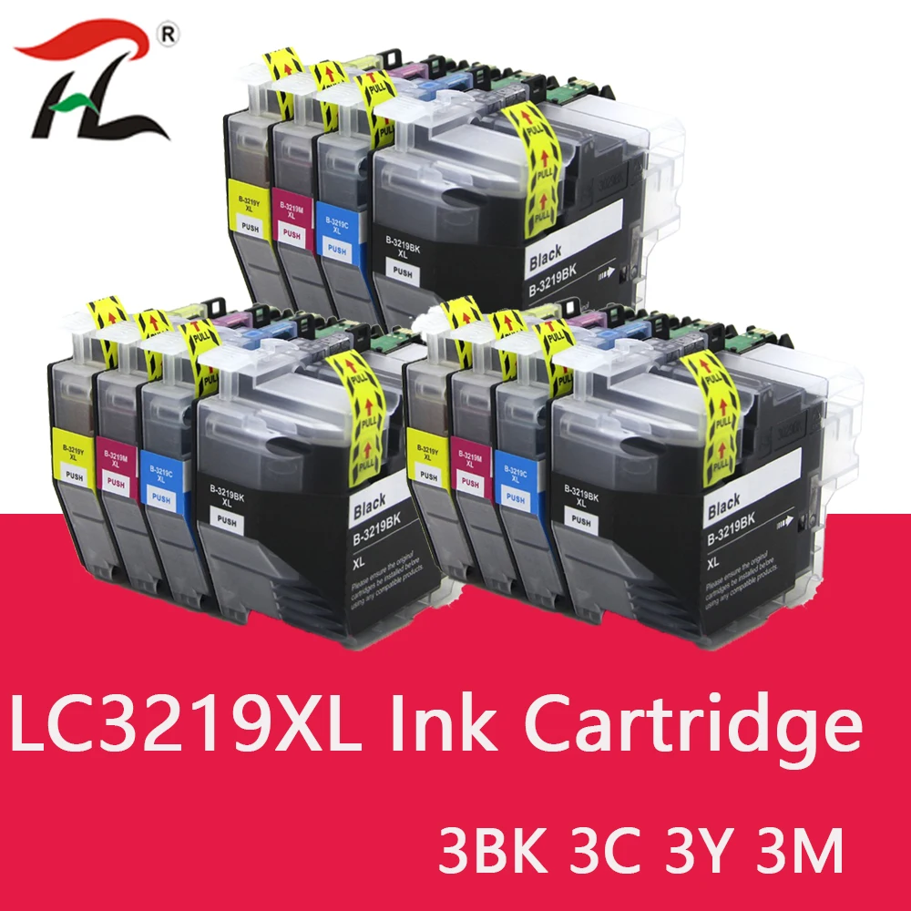 Cartucho de Tinta para Crianças 12pk Lc3219 Lc3219xl lc 3217 Lc3217xl para Brother Mfc-j5330dw J5335dw J5730dw J5930dw J6530dw J6935dw
