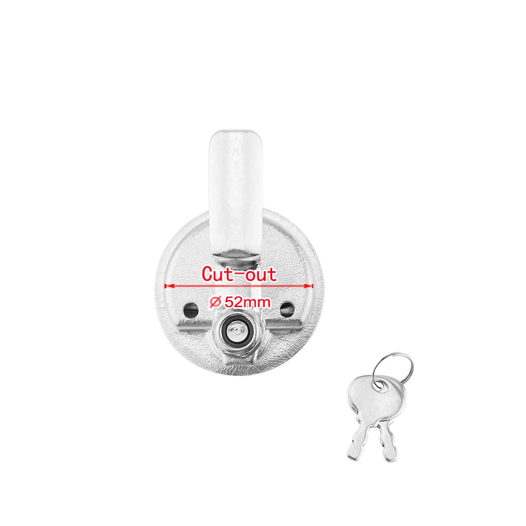 2 inch Slam Latch Flush Pull Turning Lock Lift Handle for Boat Deck Hatch Doors with 2 Keys Locking Style - 316 Stainless Steel
