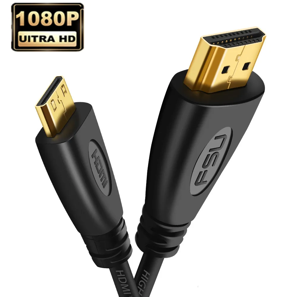 

1M,1.5m,2M,3M High speed Gold Plated HDMI TO MINI HDMI C Type Plug Male-Male HDMI Cable 1.4 Version 1080p 3D for TABLETS DVD
