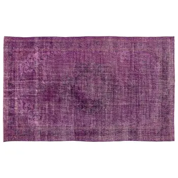 

Handmade Fuchsia Vintage Overdyed Turkish Area Rug 201x334 Cm-6'7''X10'11''