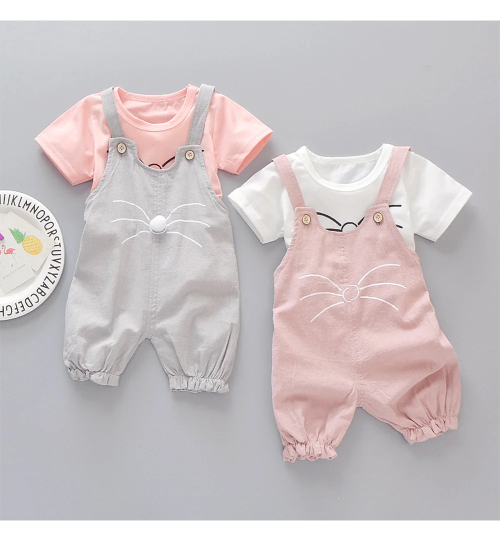 Baby Girl Clothes Outfits Snug Cute Cat Leopard Clothing Set for 0-2T Toddler