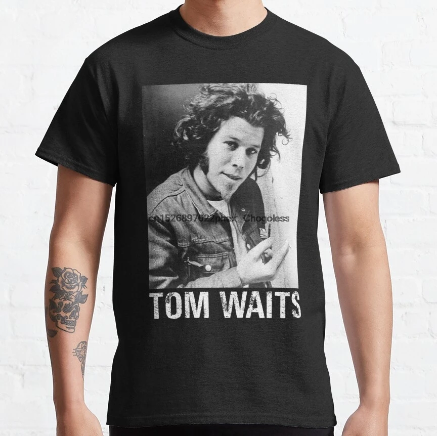 Vintage Black Tom Shirt Waits photograp style distressed T shirt The Piano Has Been by ThomasEmily20(2) |