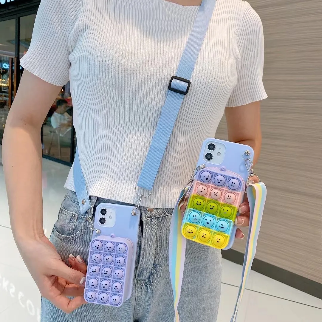 samsung cute phone cover Coin Purses Pop Case For Samsung Galaxy J2 J3 J4 J5 J6 J7 Prime J8 A5 A6 A7 A8 Plus A9 2018 2017 2016 Hearts Bubble Wallet Cover cute phone cases for samsung 