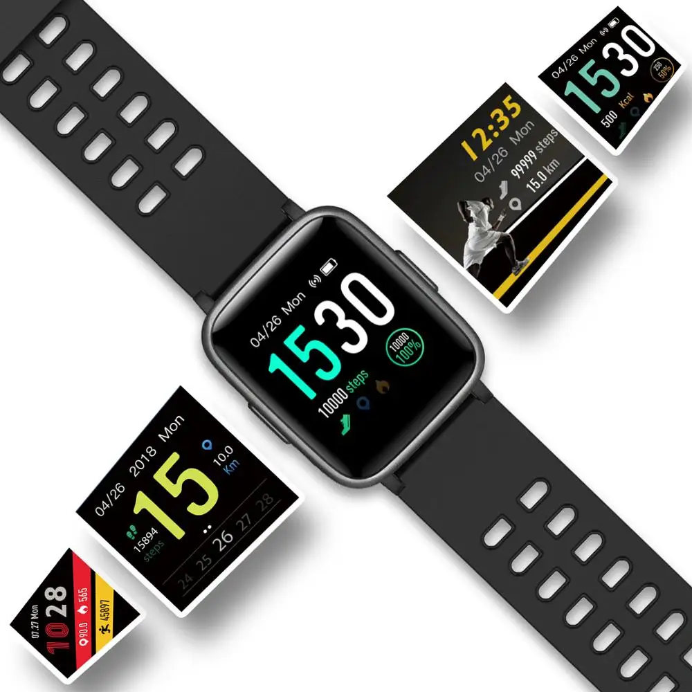 BingoFit Smart Wristband Step Counter Heart Rate Blood Pressure Smartwatch Multi-sports Fitness Activity Tracker for Android iOS