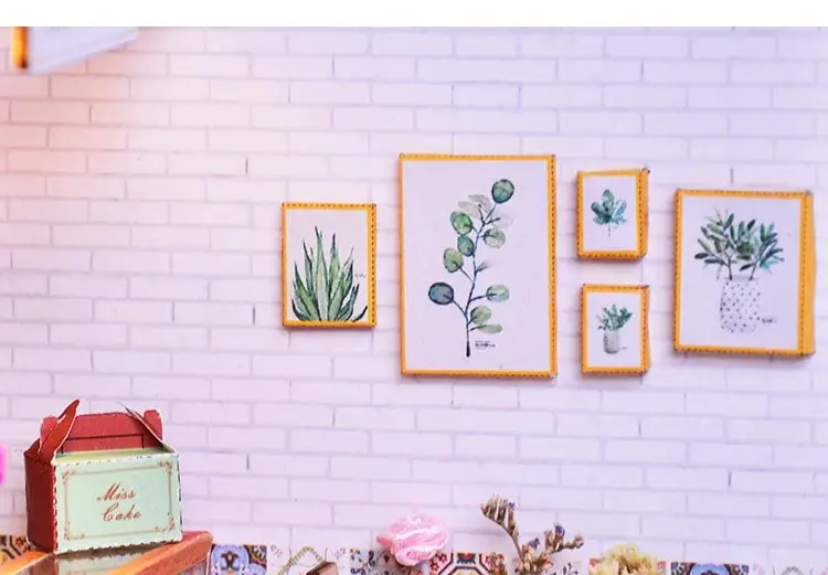 Деревянные Diy Домик послеобеденный чай время ручной сборки архитектурная модель домик креативный подарок на день рождения Кукольный дом