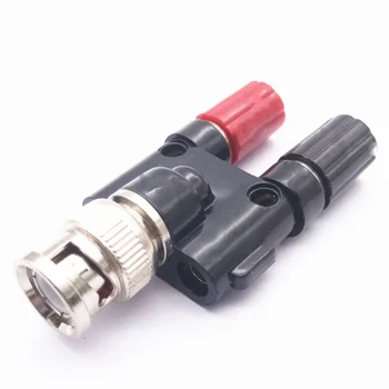 

BNC Male to 4MM Binding Posts Banana Plug Jack Female Coaxial Adapte Connector