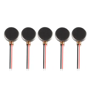 

uxcell 5PCS DC 3V 10mm x 3mm Flat Button-Type Micro DC Vibrating Motor for Cell Phone