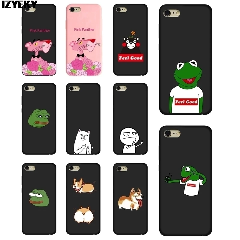 

IZYEKY IZYEKY Case for iPhone XR XS Max 7 8 Plus 6splus 5S SE 6 6S cartoon for Samsung Galaxy S9 plus S8 S6 S7 edge cover
