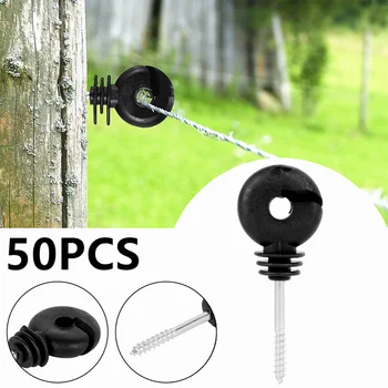 

50pcs Electric Fence Insulators Fence Screw In Post Easy To Twist Safe Agricultural garden supplies Guardian Small Animals